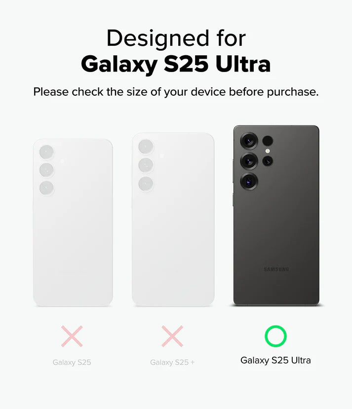 Samsung Galaxy S25 Ultra Camera Lens Frame Glass Protector - Black (2 Pack)