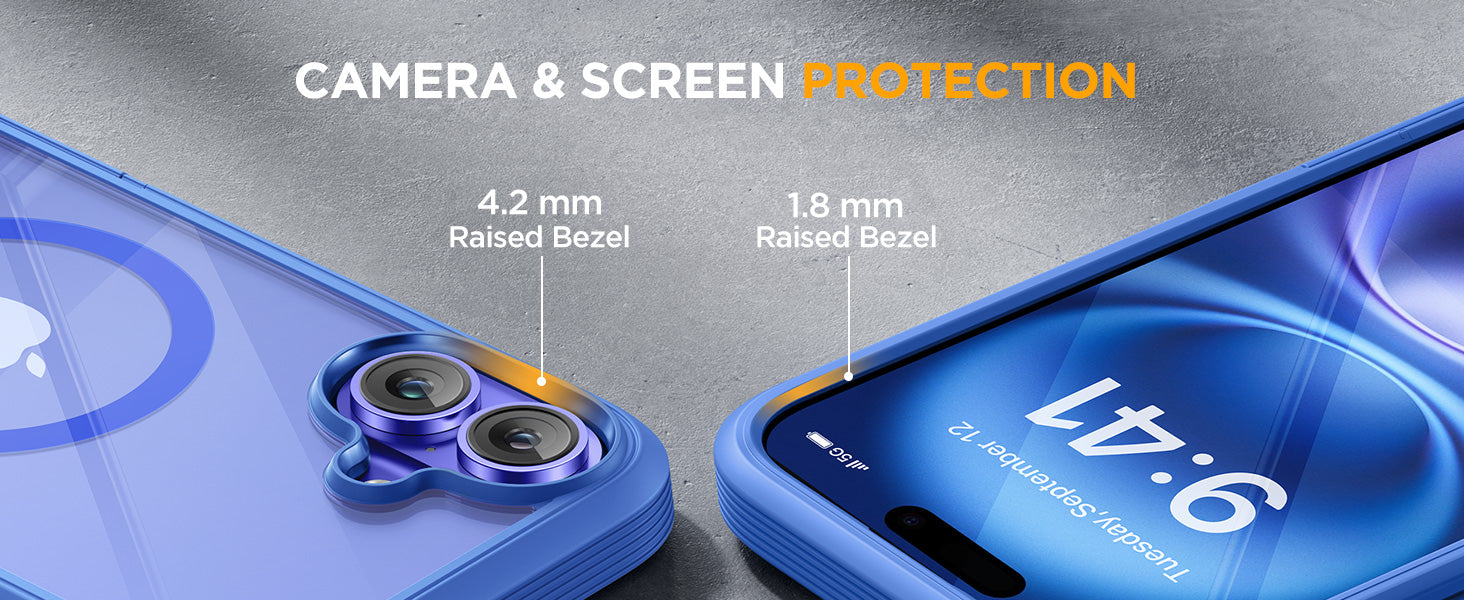 iPhone 16 Pro 360° Protection Case [CLEAR] : Front Screen + Back Cover + Camera Protector