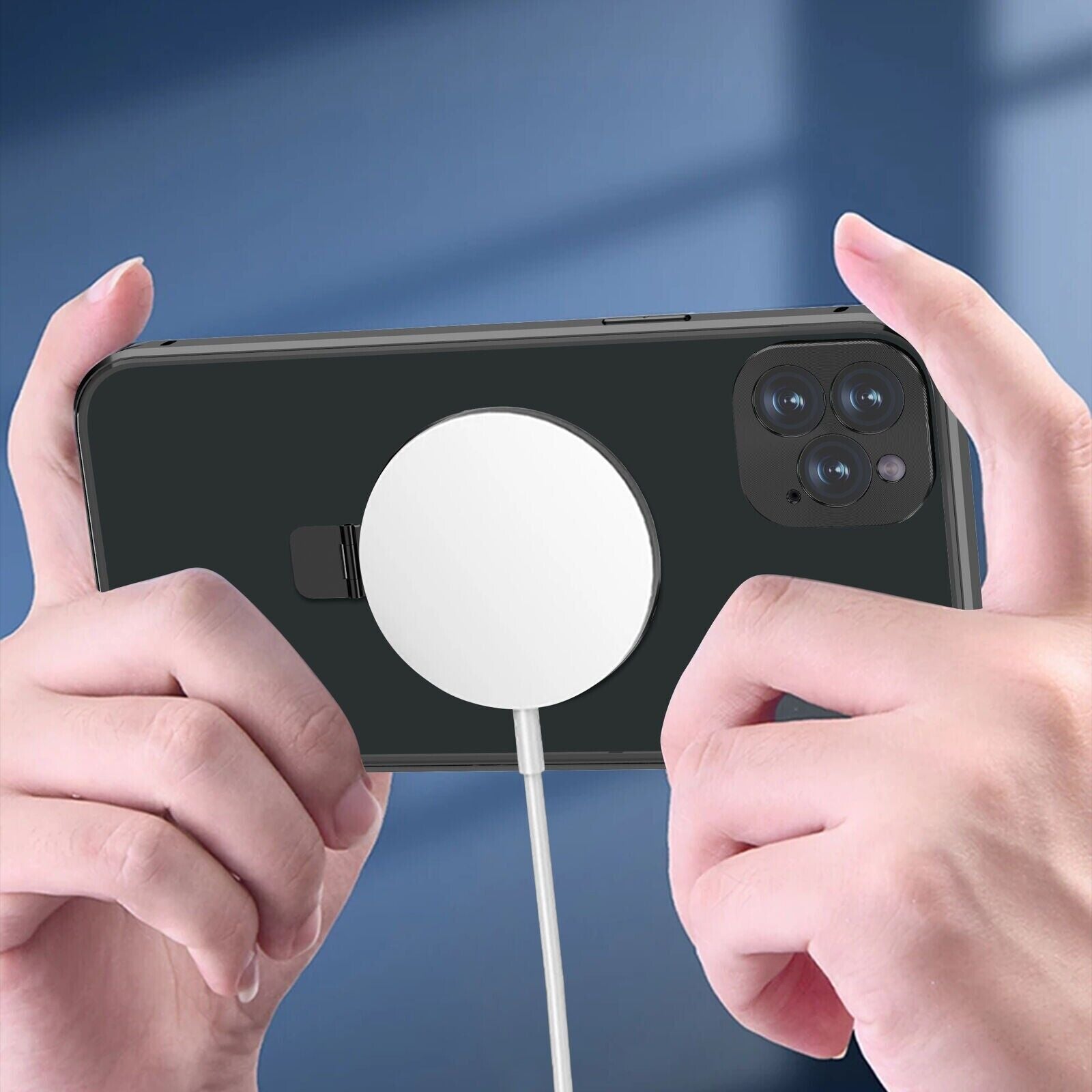 iPhone 14  : [Front Screen Guard + Back Case] Magnetic Lock with MagSafe Stand