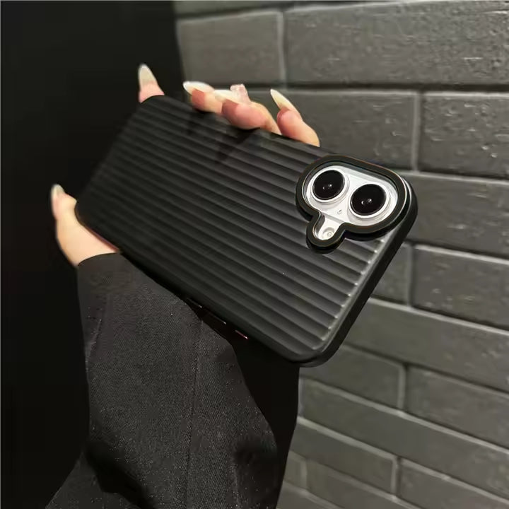 iPhone 16 Series : Corrugated Pattern Stripes Hard Case