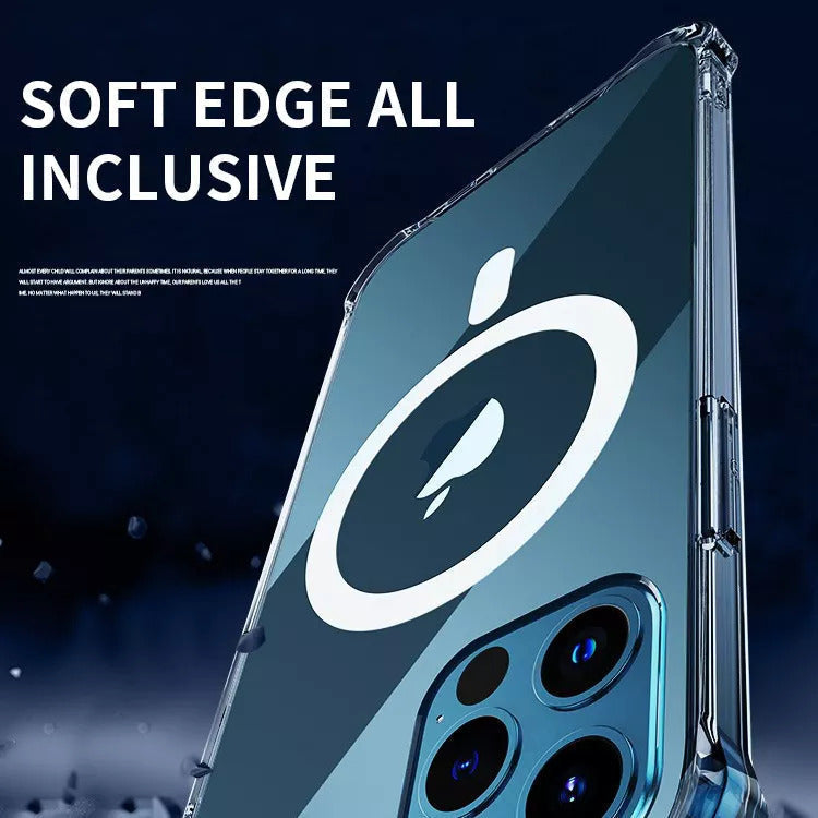 MagSafe Transparent Shockproof Clear Case for iPhoneCov r