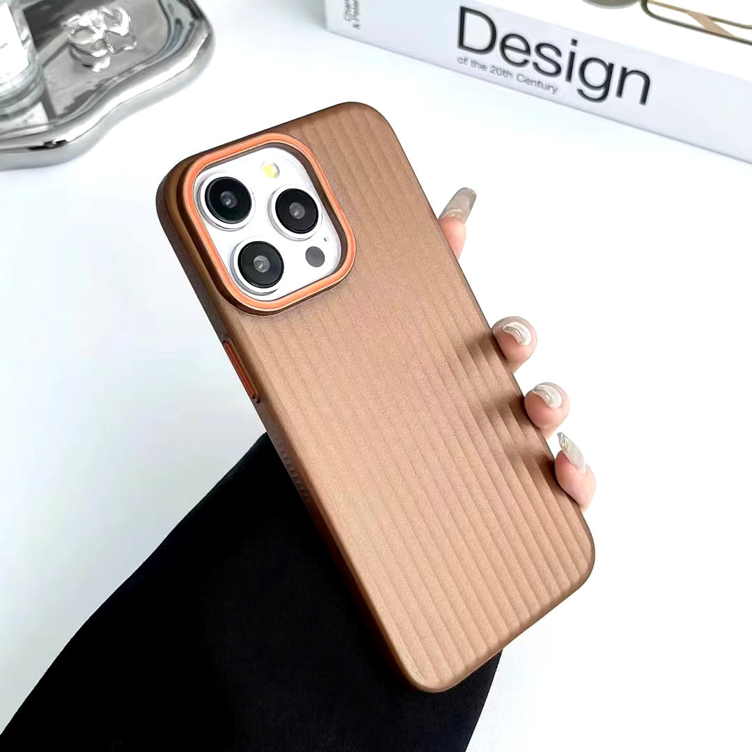iPhone 16 Series : Corrugated Pattern Stripes Hard Case