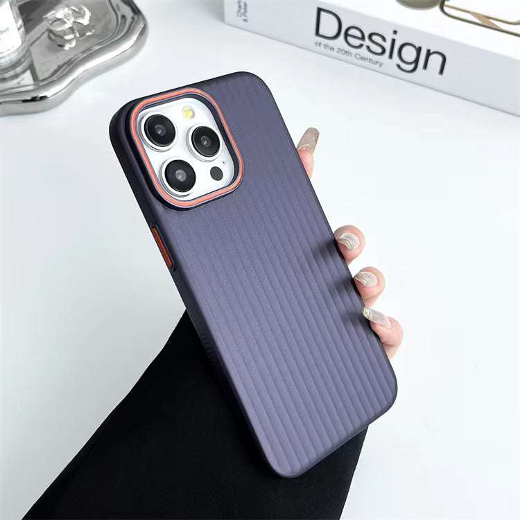 iPhone 16 Series : Corrugated Pattern Stripes Hard Case